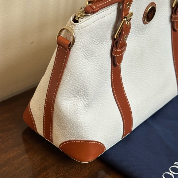 Dooney & Bourke Winter White and Tan Satchel w/Coin Pouch - Picture 2 of 14